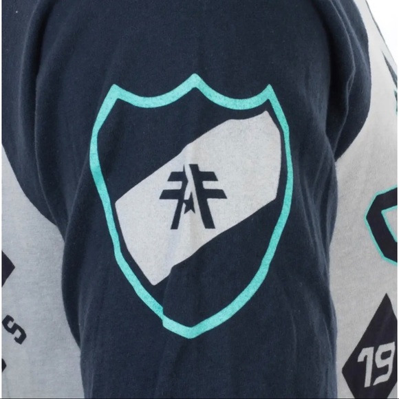 American Fighter Mens Long Sleeve Hoodie LANE shirt Premium Gray - Picture 9 of 9